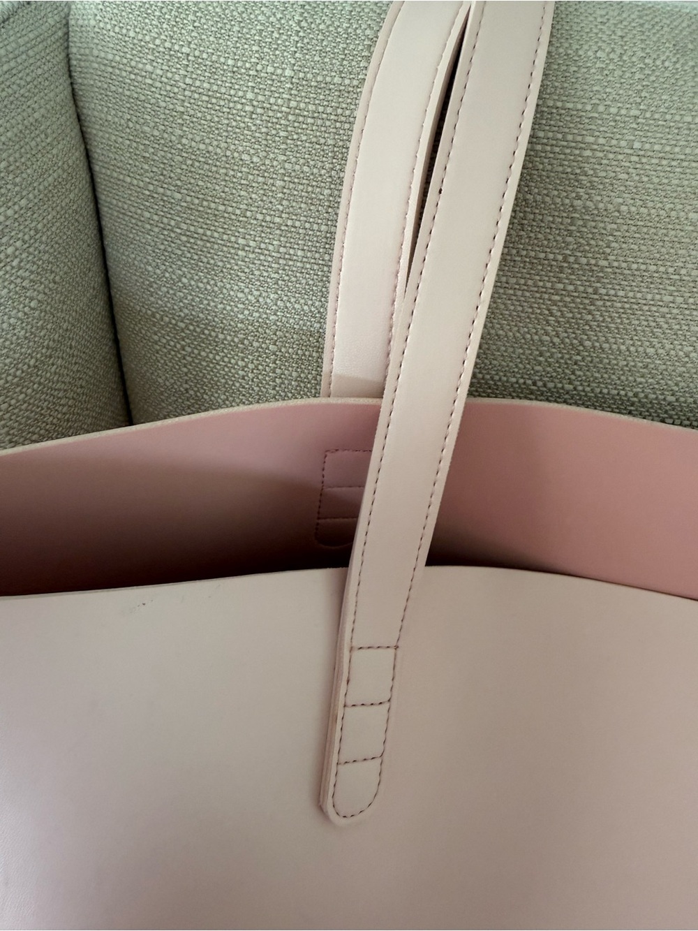 Oscar de la Renta Pink Faux Leather Open Tote Shoulder Bag Large Shopper Bag - Picture 11 of 15